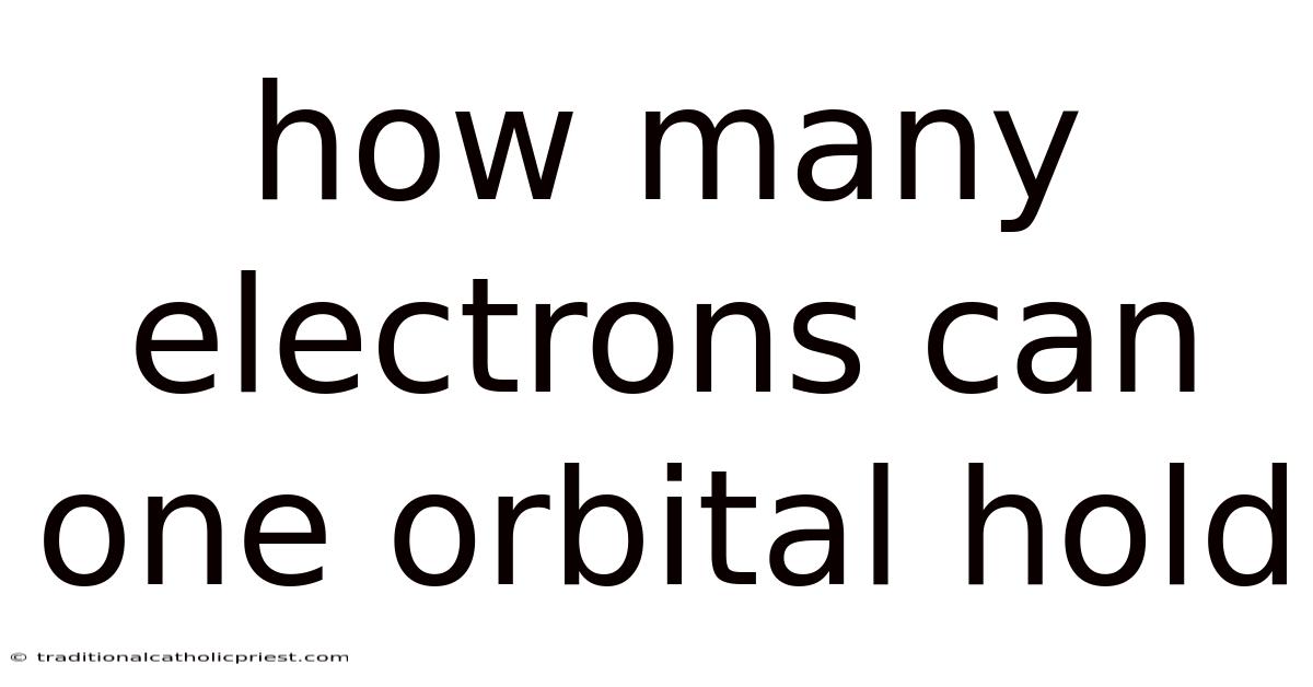 How Many Electrons Can One Orbital Hold