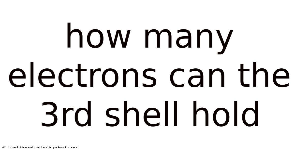 How Many Electrons Can The 3rd Shell Hold