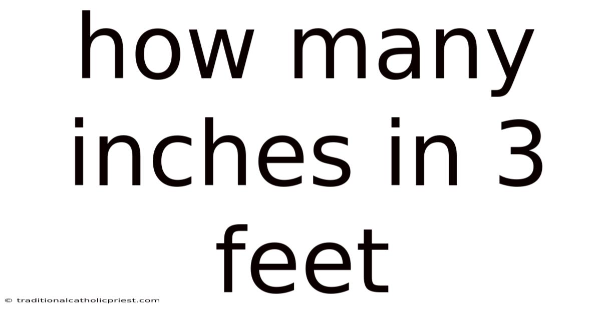 How Many Inches In 3 Feet