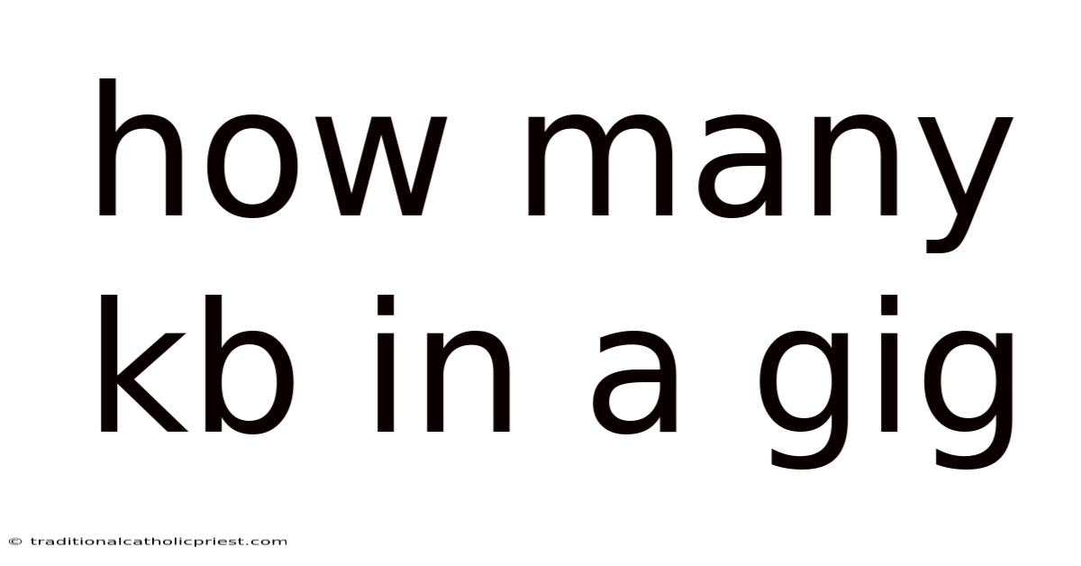 How Many Kb In A Gig