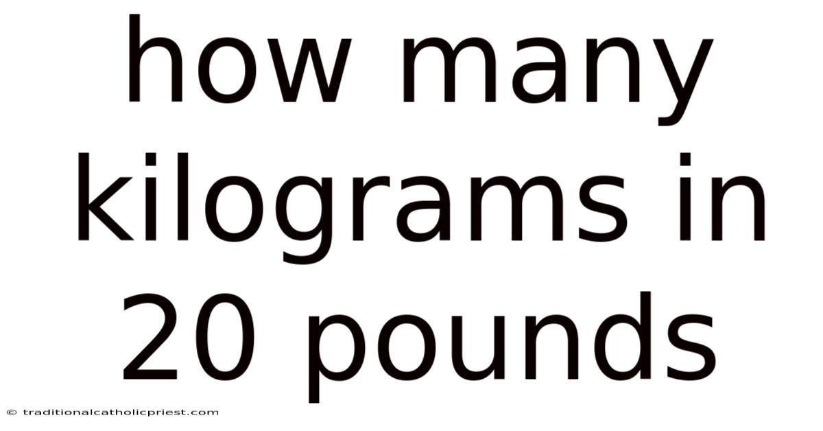 How Many Kilograms In 20 Pounds