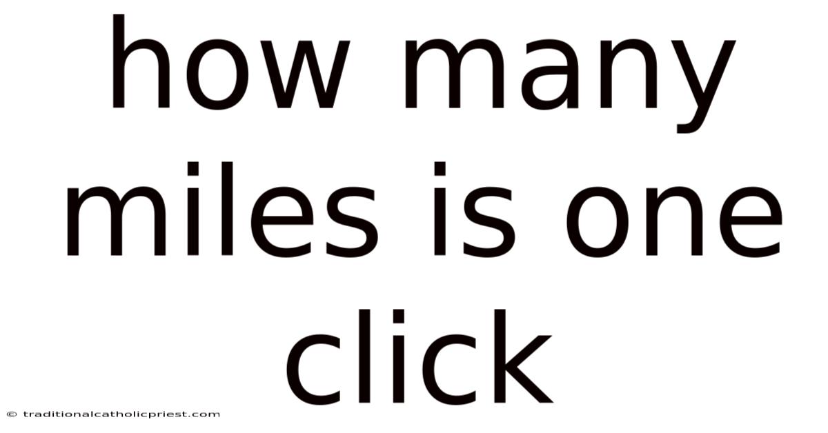 How Many Miles Is One Click