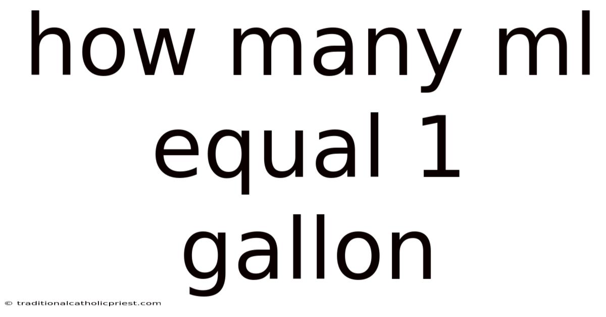 How Many Ml Equal 1 Gallon