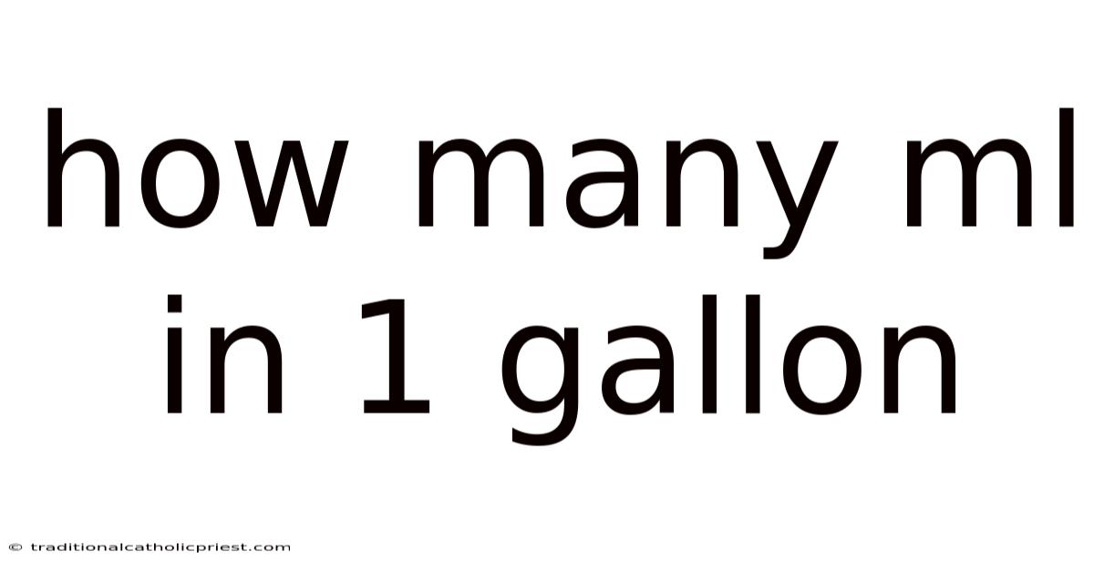 How Many Ml In 1 Gallon