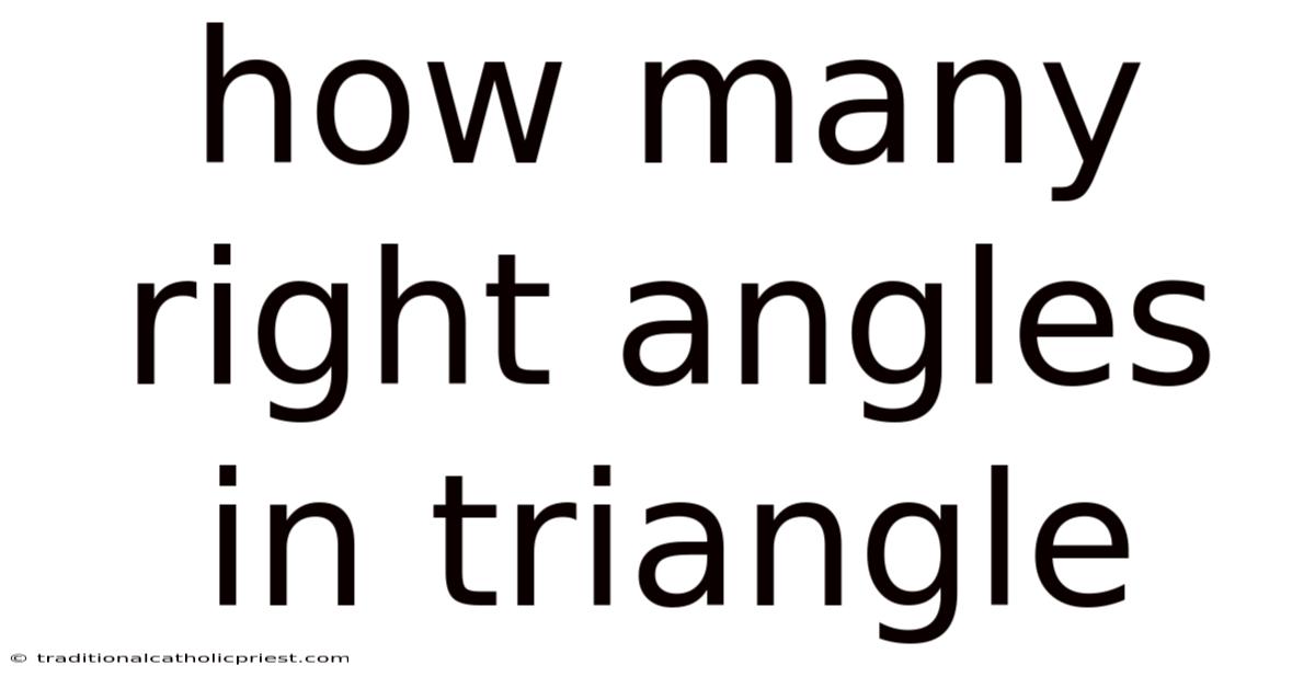 How Many Right Angles In Triangle