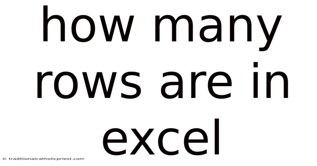 How Many Rows Are In Excel