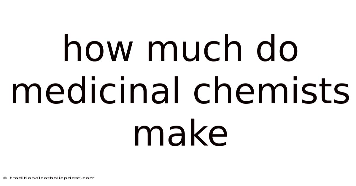 How Much Do Medicinal Chemists Make