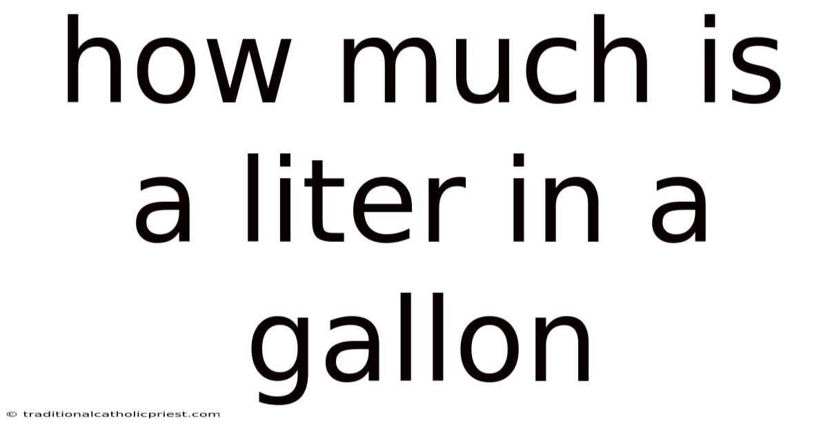 How Much Is A Liter In A Gallon