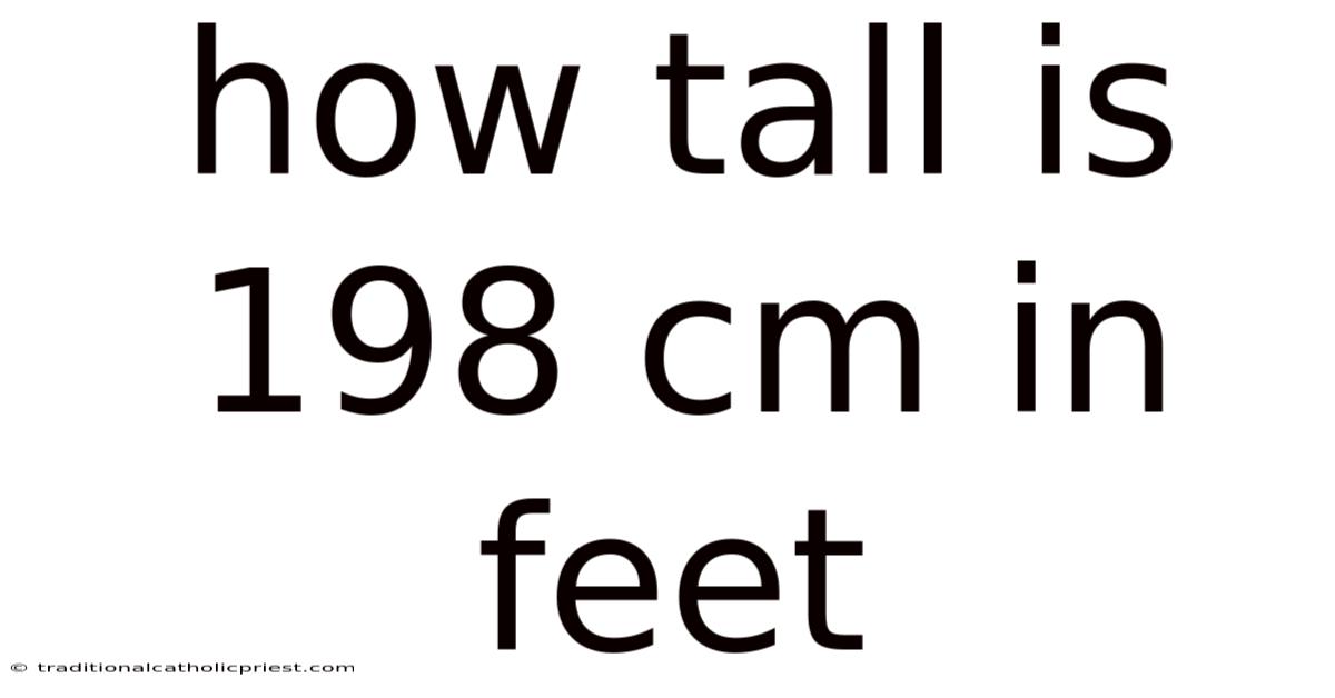 How Tall Is 198 Cm In Feet