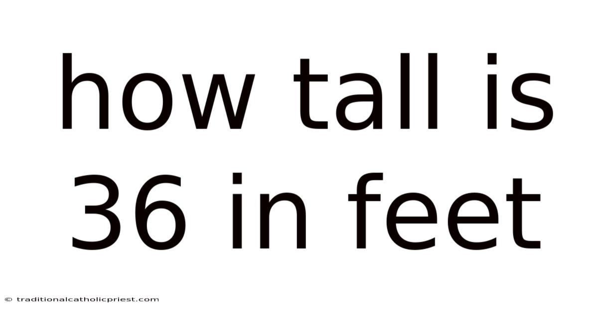 How Tall Is 36 In Feet