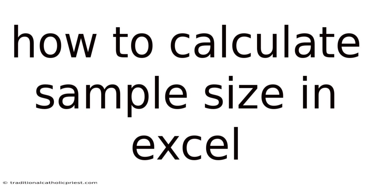 How To Calculate Sample Size In Excel