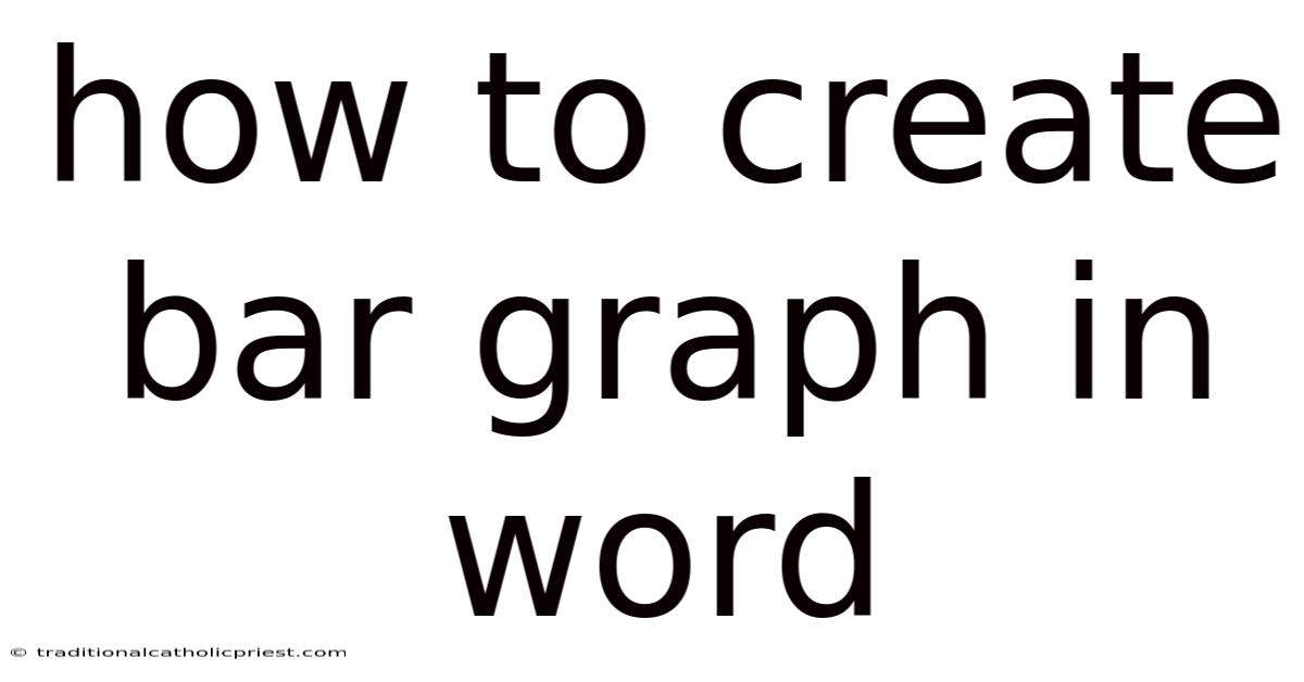 How To Create Bar Graph In Word