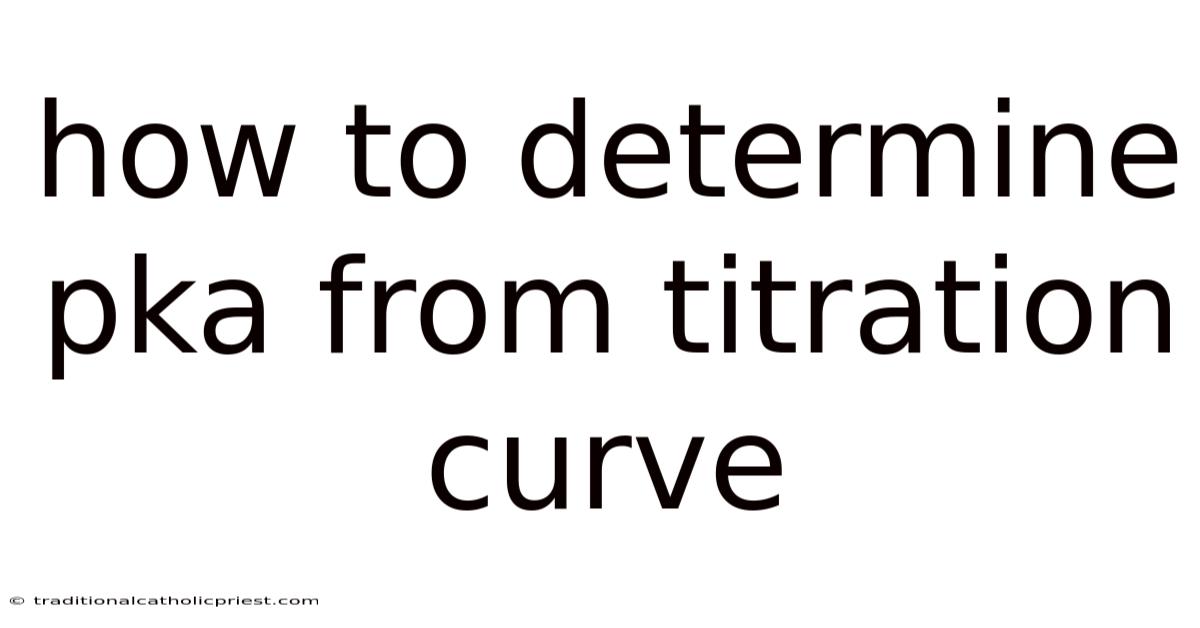 How To Determine Pka From Titration Curve