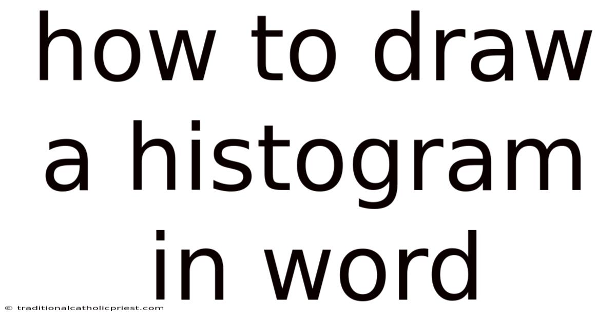 How To Draw A Histogram In Word