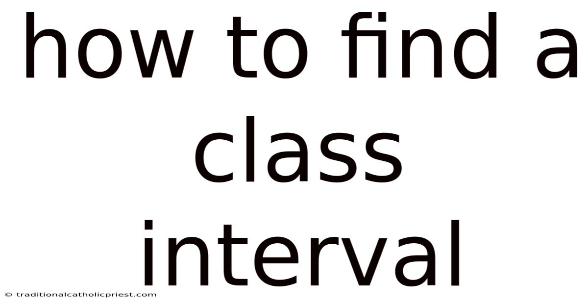 How To Find A Class Interval