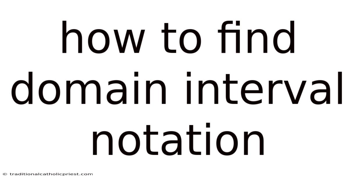 How To Find Domain Interval Notation