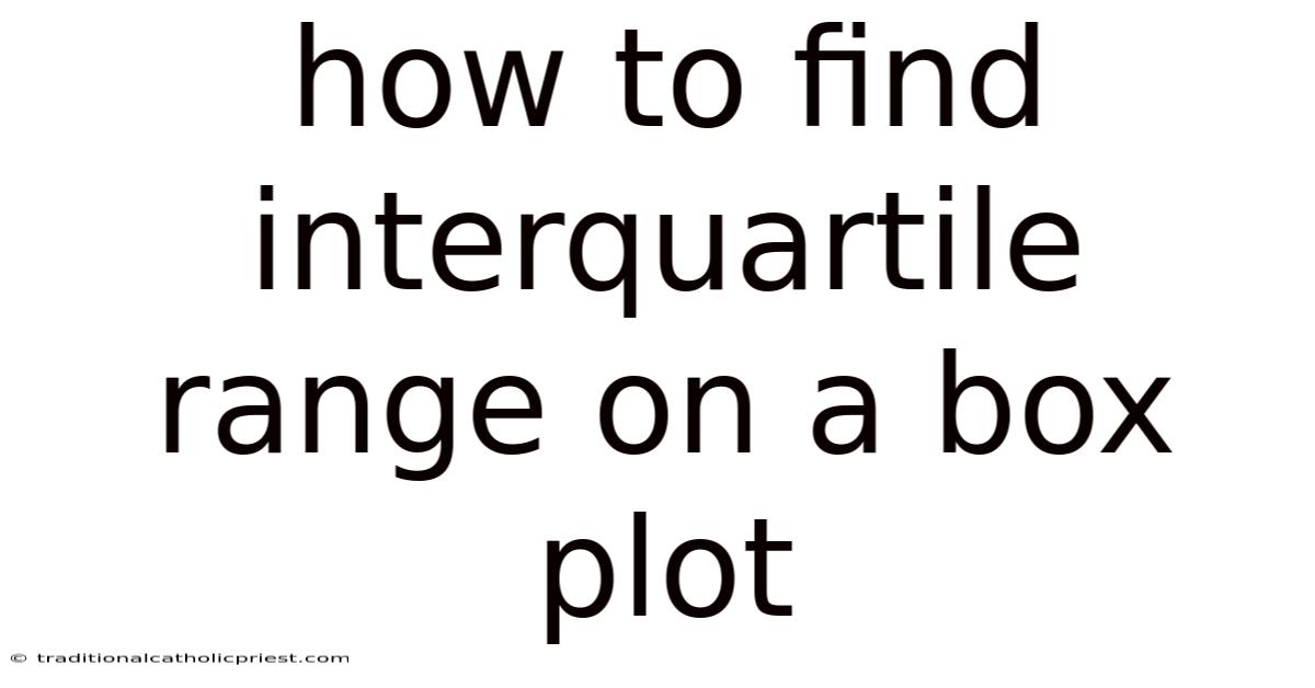 How To Find Interquartile Range On A Box Plot