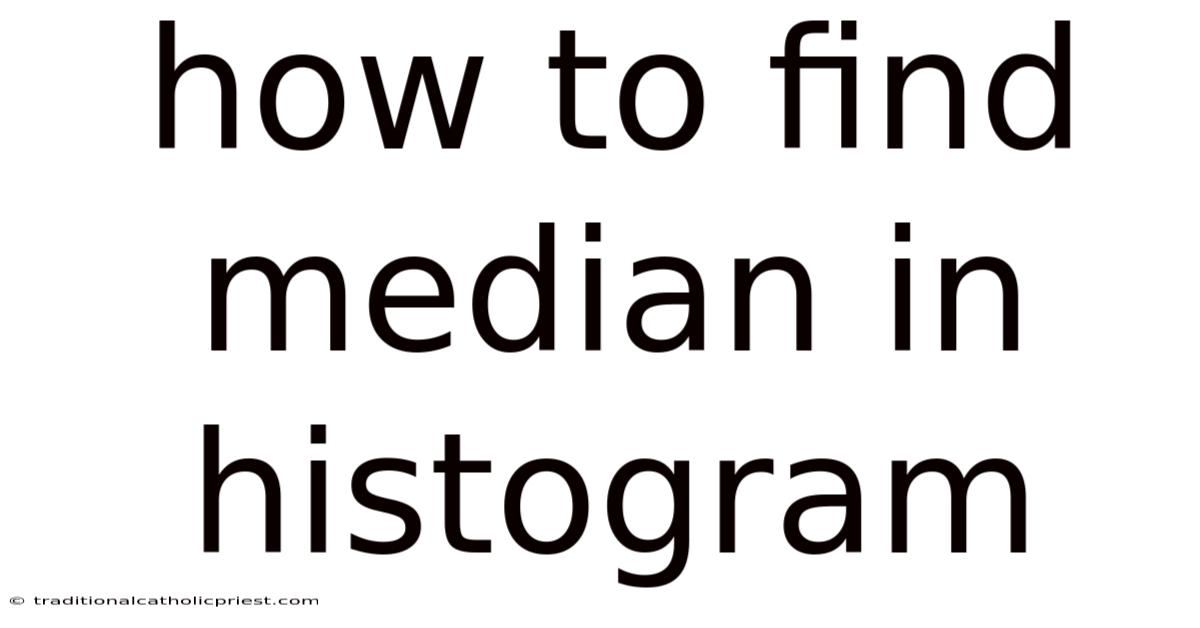 How To Find Median In Histogram