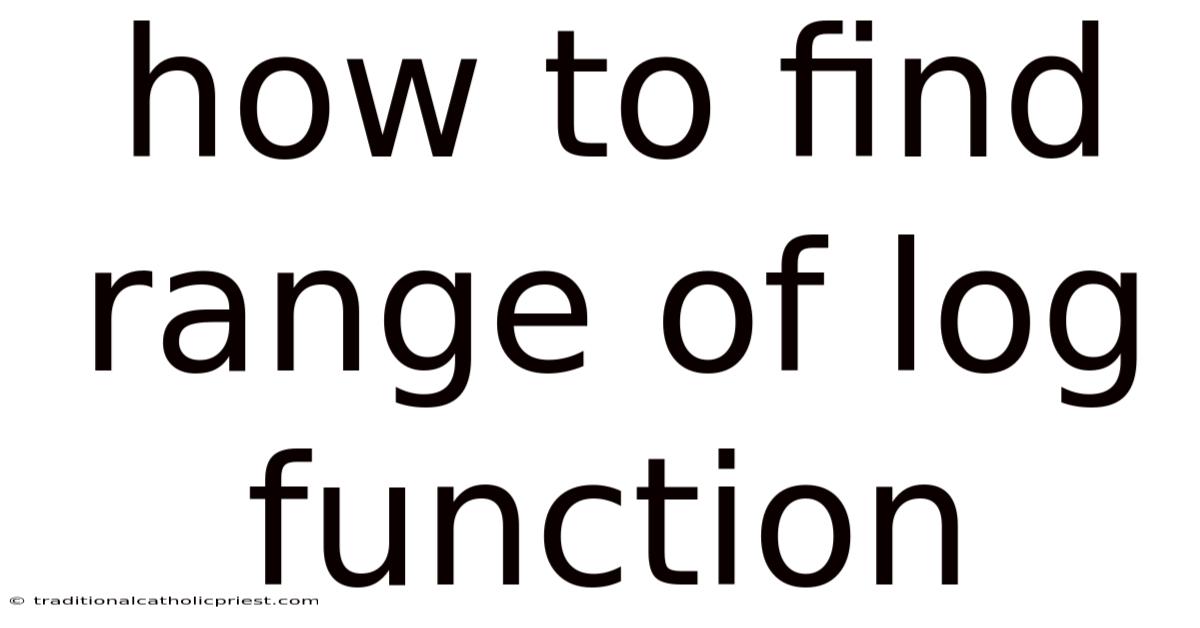 How To Find Range Of Log Function