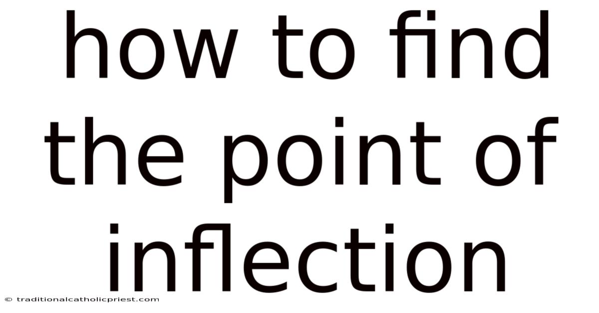 How To Find The Point Of Inflection
