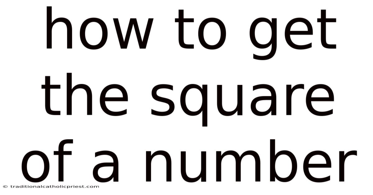 How To Get The Square Of A Number