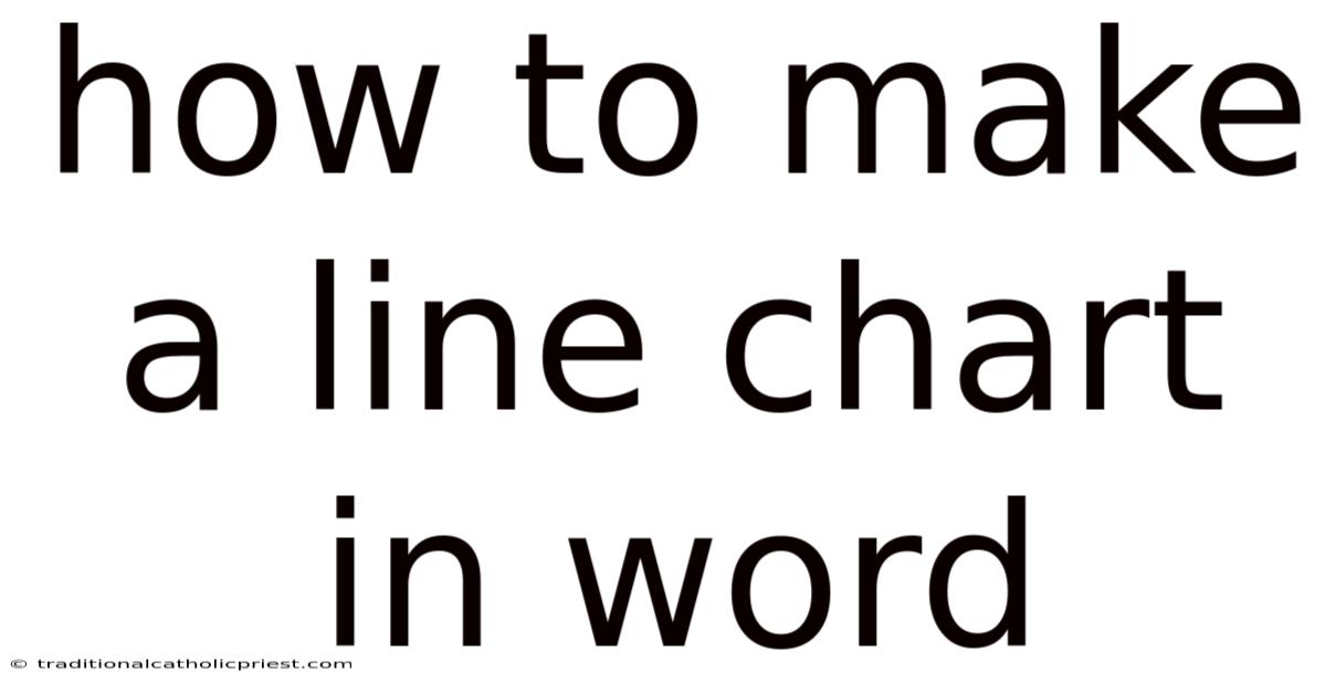 How To Make A Line Chart In Word