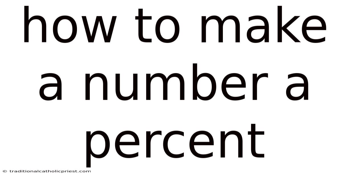 How To Make A Number A Percent