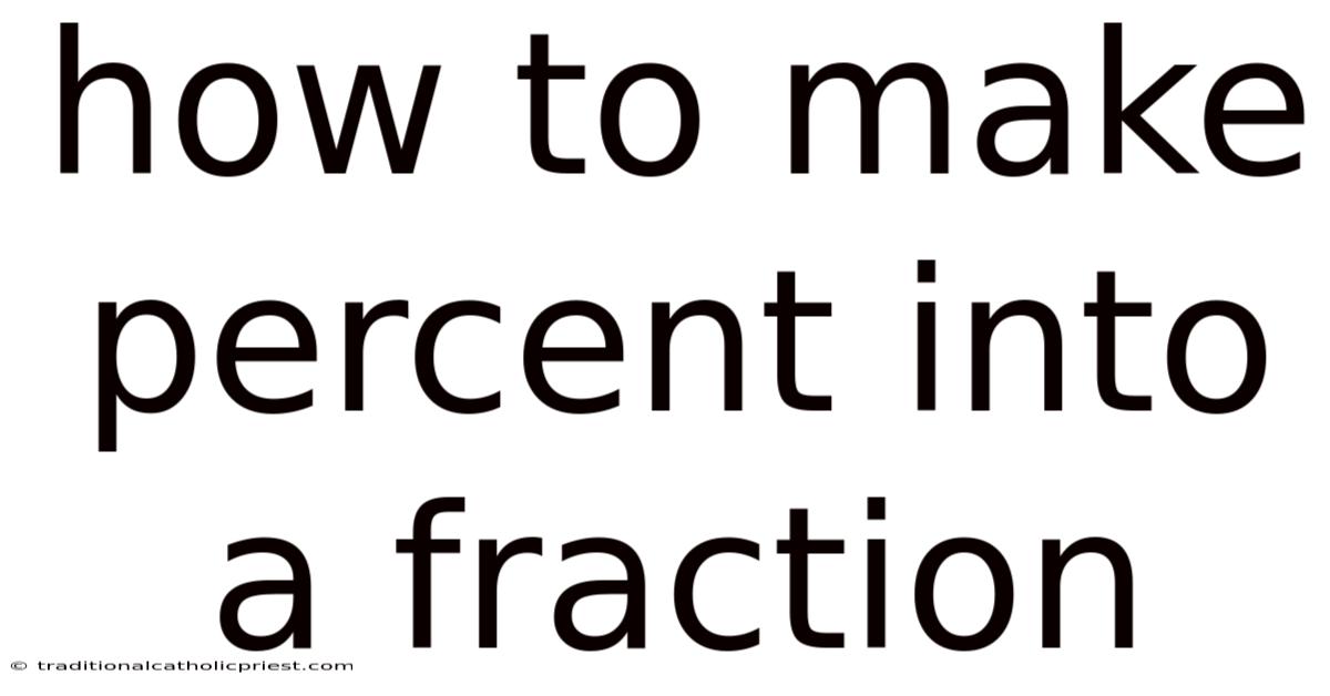 How To Make Percent Into A Fraction