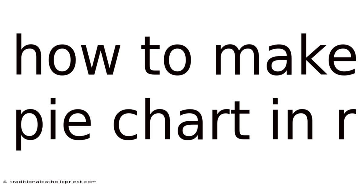 How To Make Pie Chart In R
