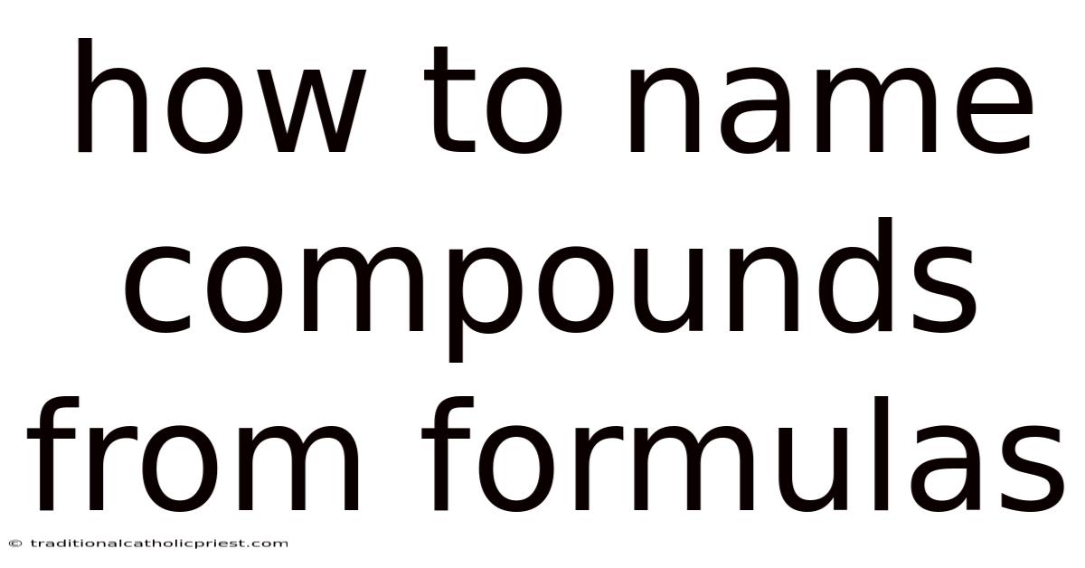 How To Name Compounds From Formulas