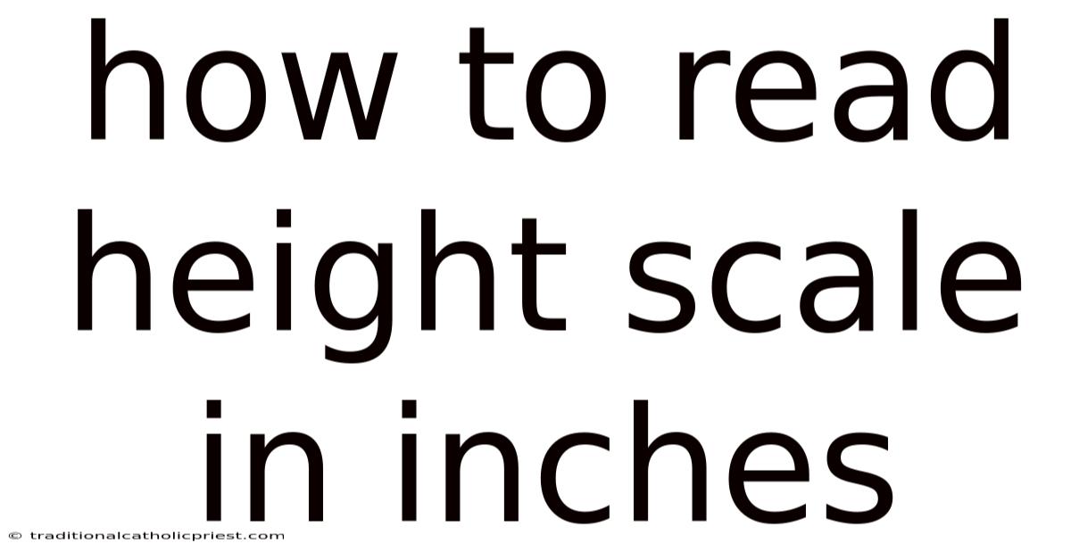 How To Read Height Scale In Inches