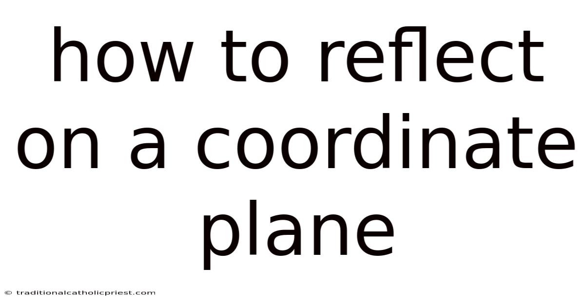 How To Reflect On A Coordinate Plane