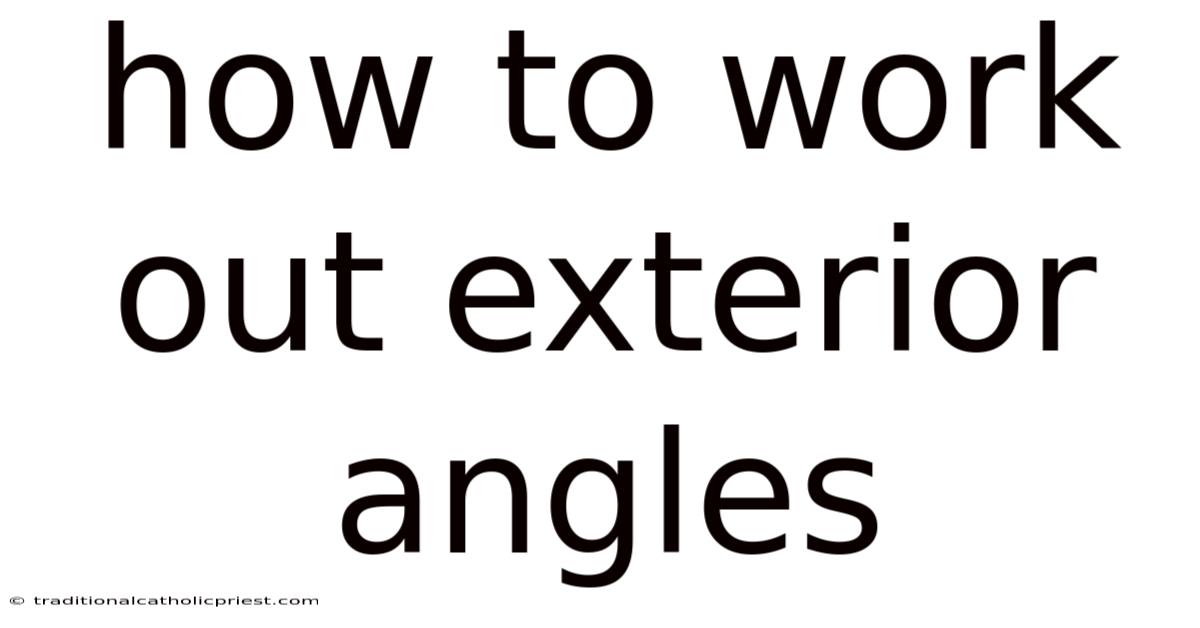 How To Work Out Exterior Angles
