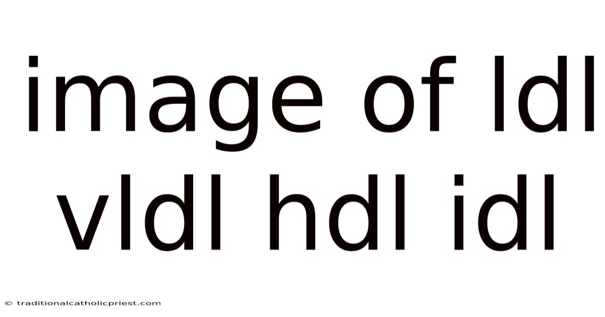 Image Of Ldl Vldl Hdl Idl