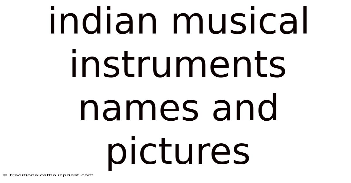 Indian Musical Instruments Names And Pictures