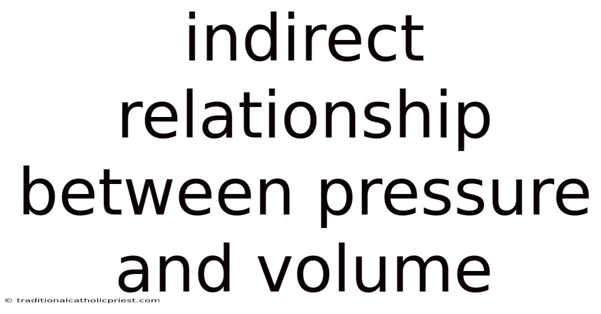 Indirect Relationship Between Pressure And Volume