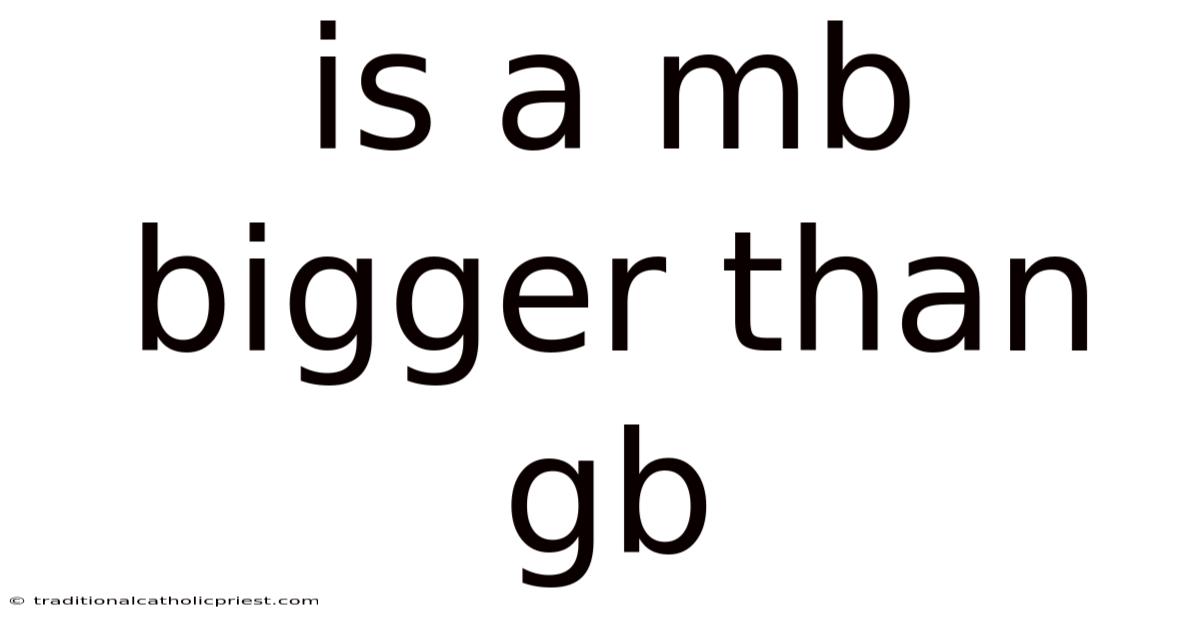 Is A Mb Bigger Than Gb