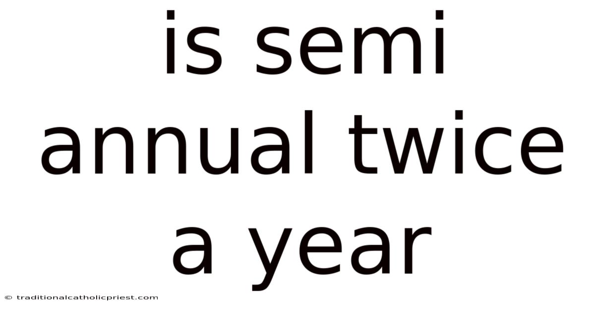 Is Semi Annual Twice A Year