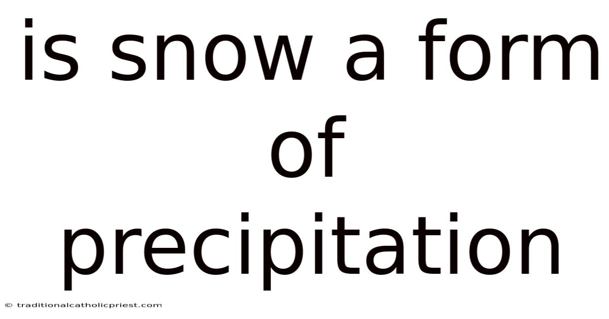 Is Snow A Form Of Precipitation