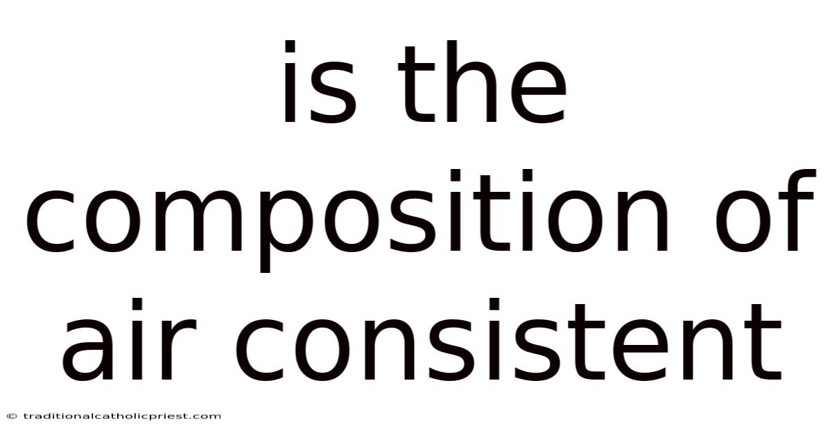 Is The Composition Of Air Consistent