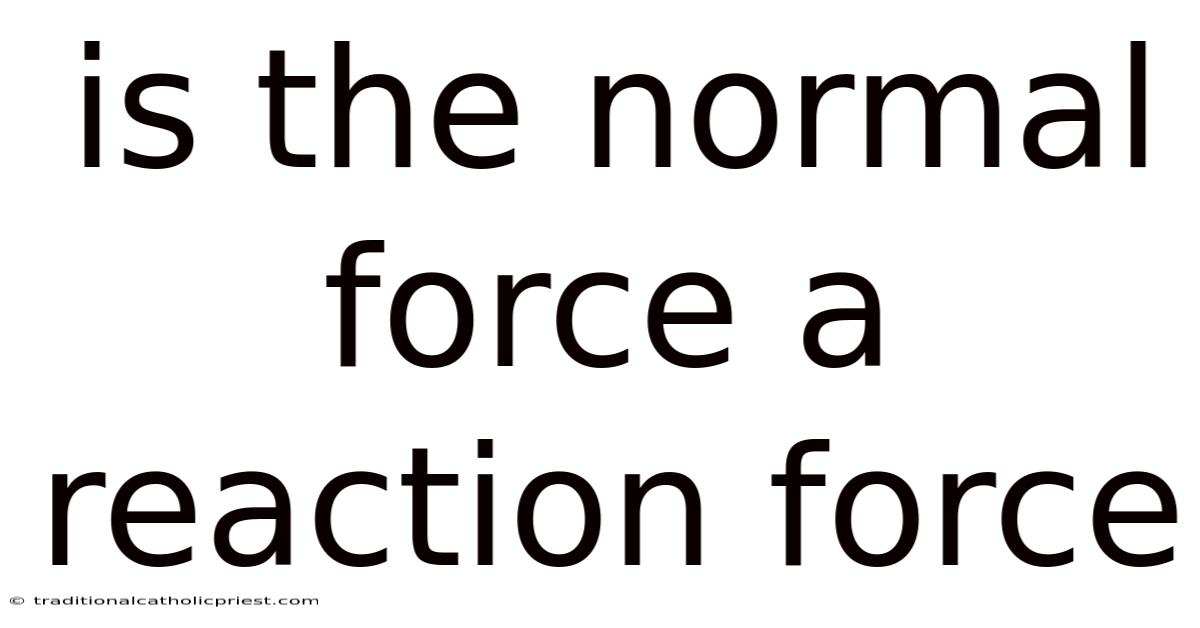 Is The Normal Force A Reaction Force