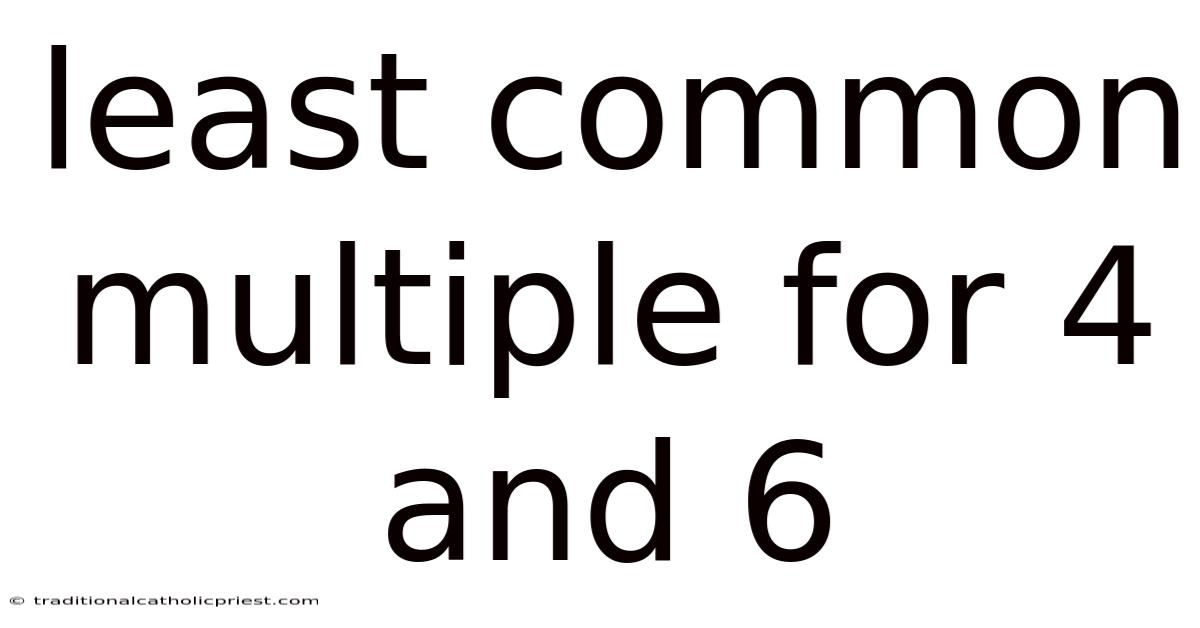 Least Common Multiple For 4 And 6