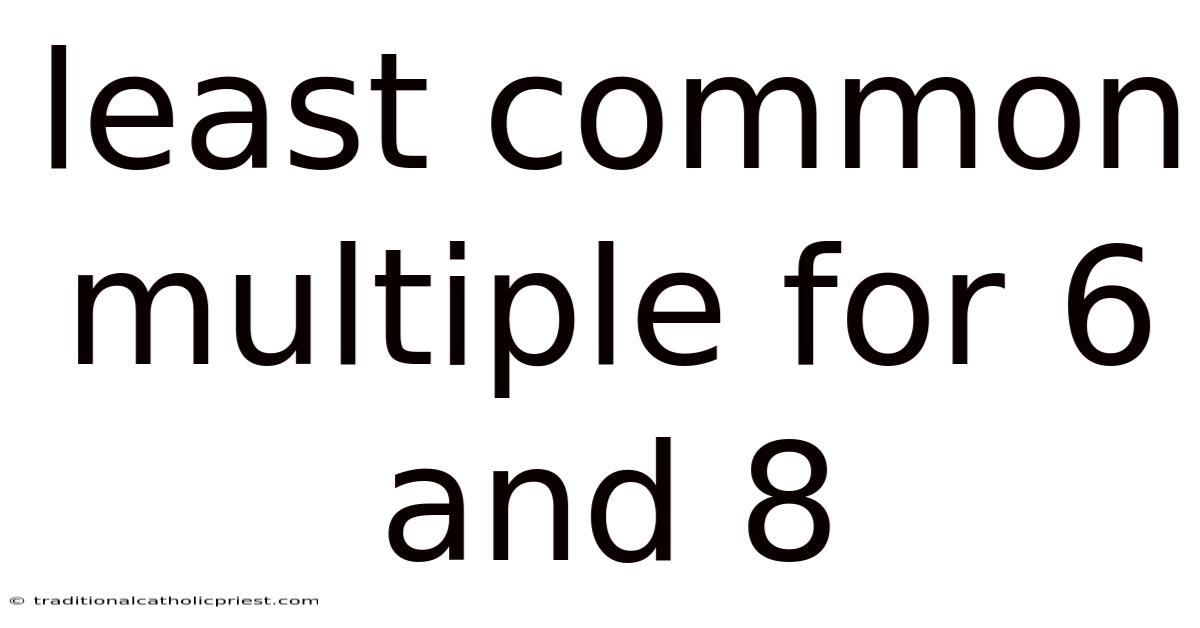 Least Common Multiple For 6 And 8