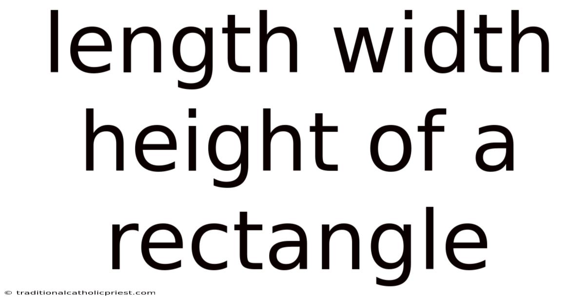 Length Width Height Of A Rectangle