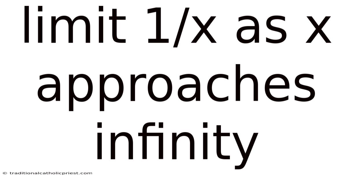 Limit 1/x As X Approaches Infinity
