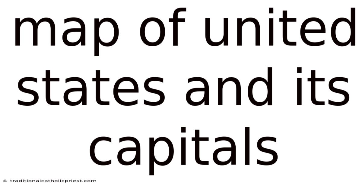 Map Of United States And Its Capitals