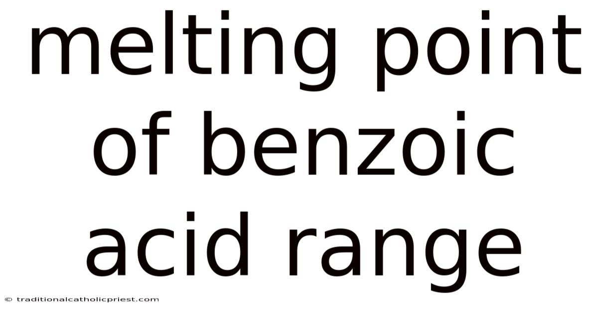Melting Point Of Benzoic Acid Range