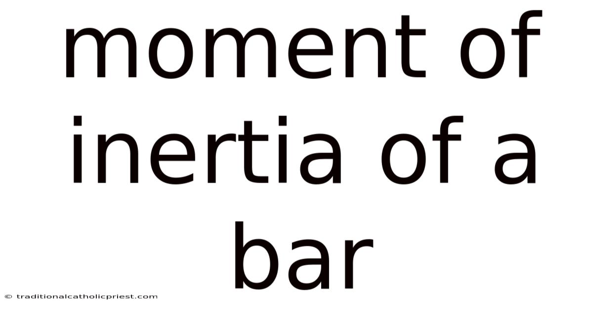 Moment Of Inertia Of A Bar
