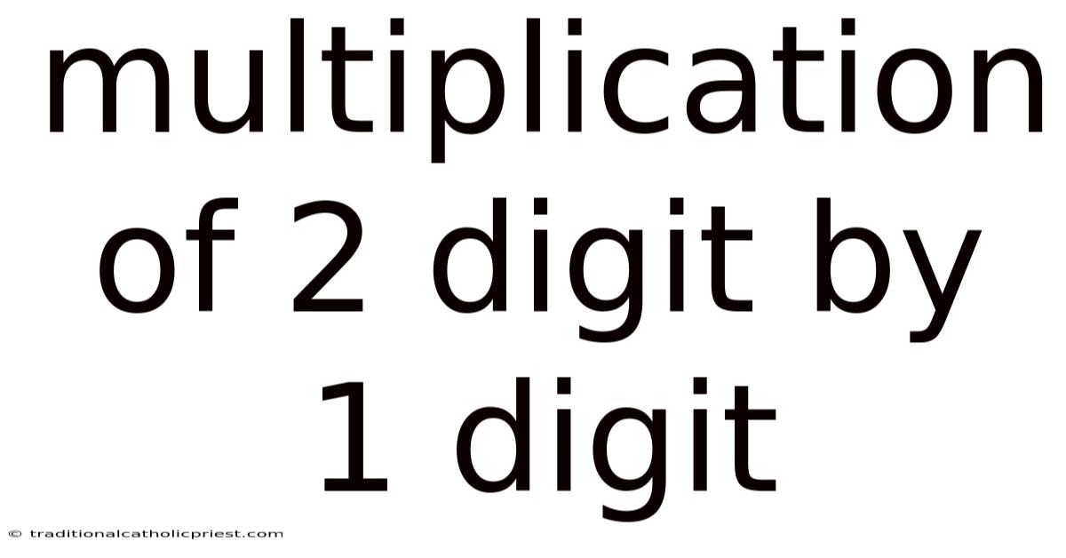 Multiplication Of 2 Digit By 1 Digit