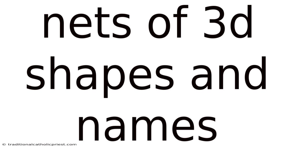 Nets Of 3d Shapes And Names